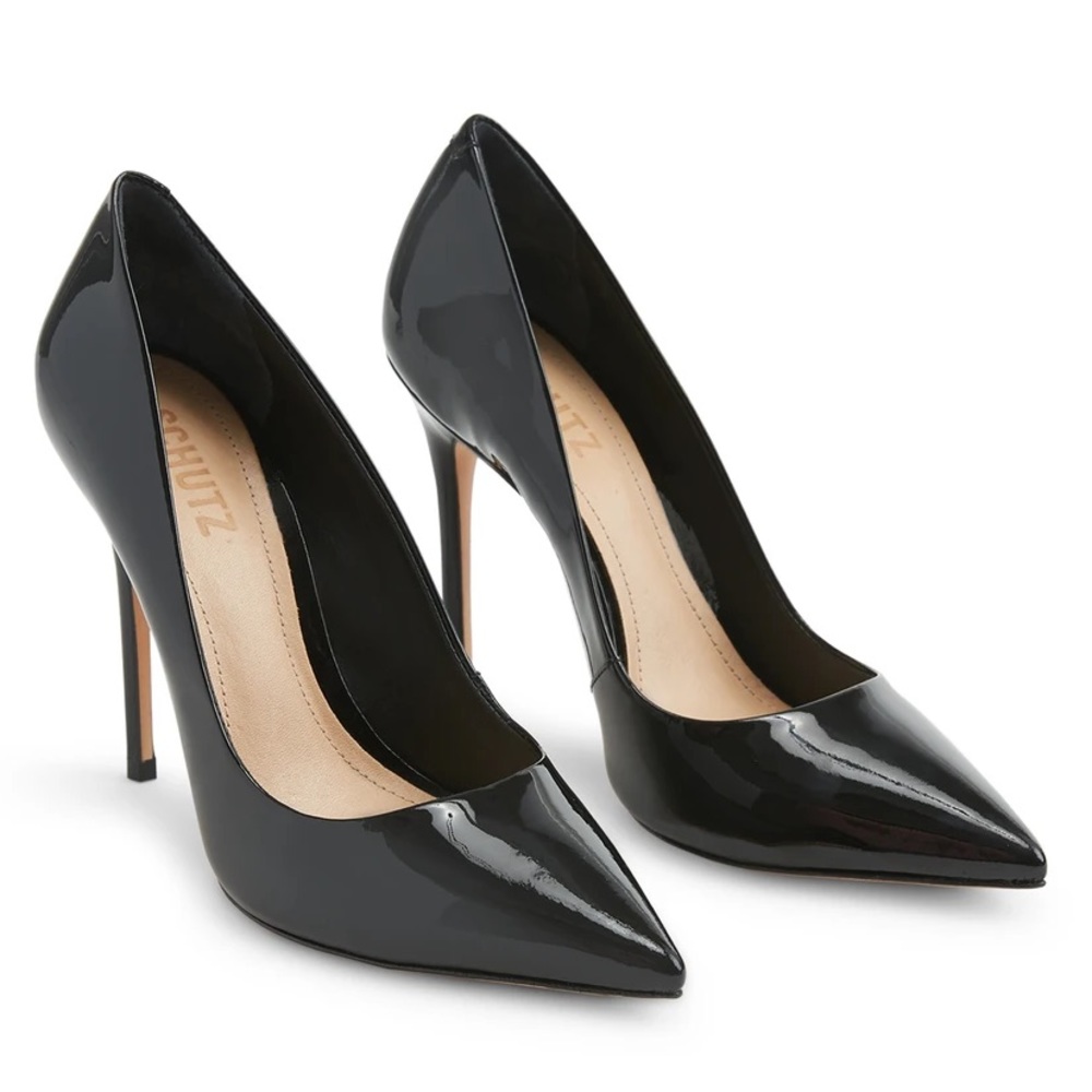 Schutz Black “Caiolea” Patent Leather Heels